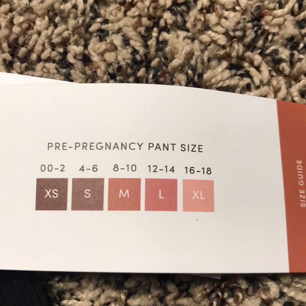 Isabel Maternity 🐠 High Waist Black Ribbed Bike Shorts Size XS | NWT - Picture 4 of 4